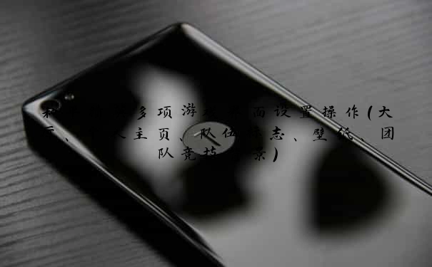 和平精英多项游戏界面设置操作（大厅、个人主页、队伍标志、壁纸、团队竞技背景）